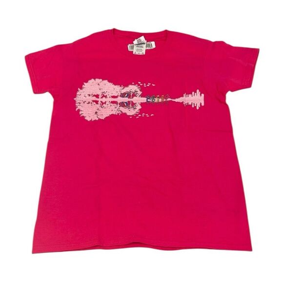 NWT Grateful Dead bears sz small short sleeve pink tee visible heat press lines - Picture 1 of 9